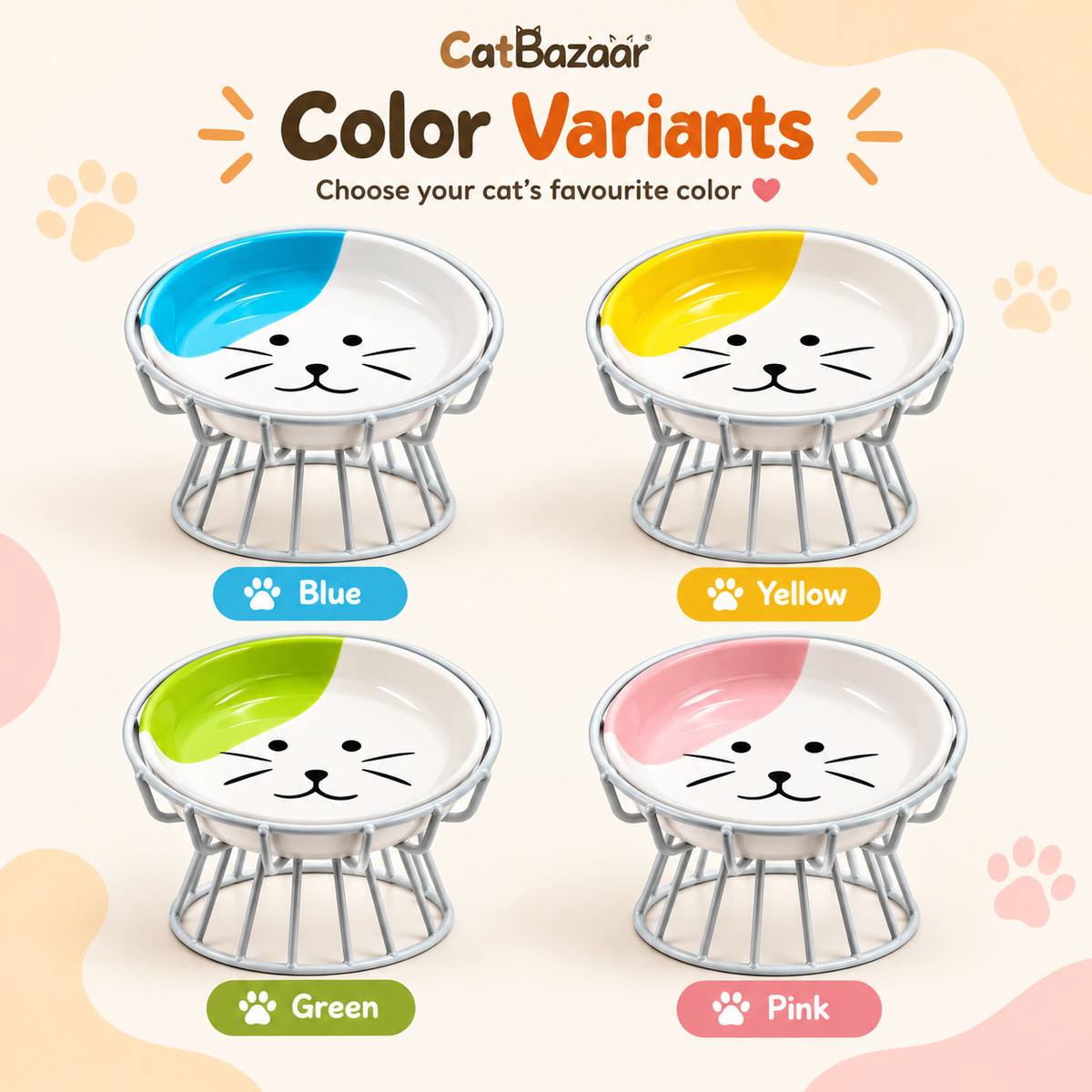 CatBazaar Elevated Cat Bowl