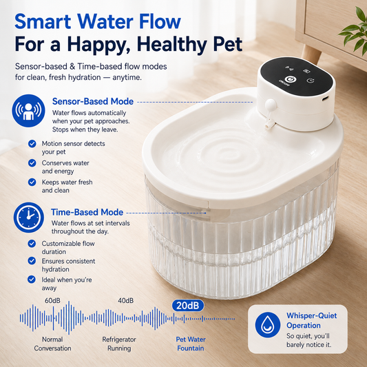 Automatic Cat Water Fountain with Filter | Silent Electric Pet Water Dispenser | 2L Smart Drinking Bowl for Cats & Small Pets