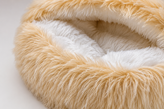 Cozy Cat Cave Bed - Ultra-Soft Plush Calming Pet Donut Hooded Bed