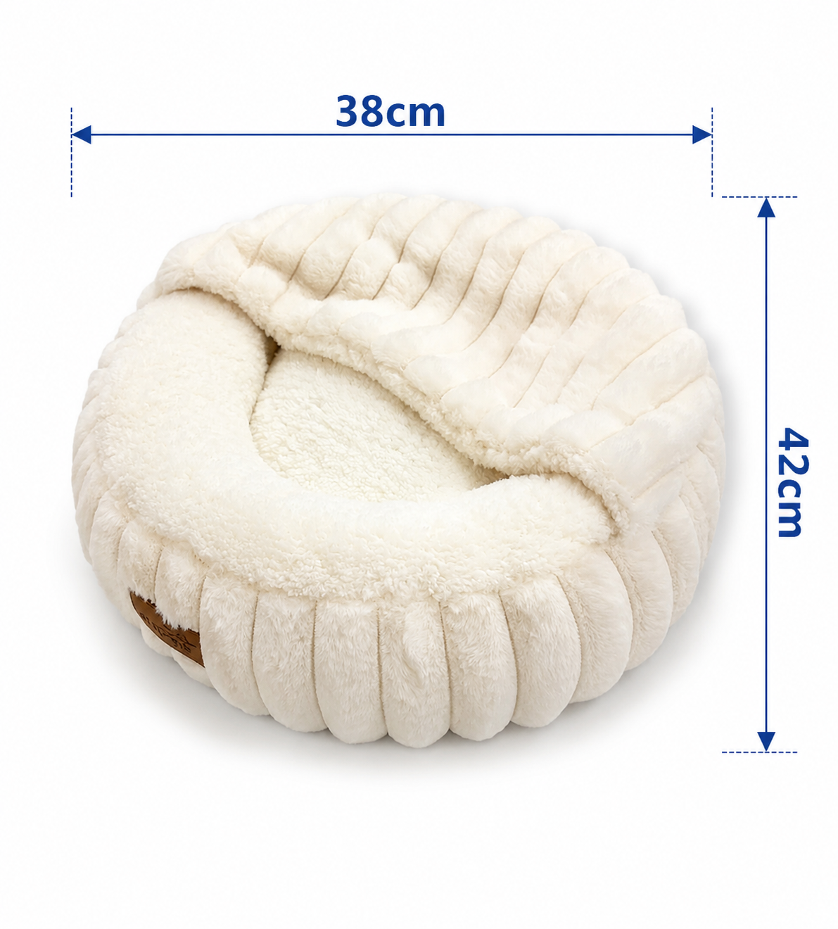 Ultra-Soft Calming Pet Bed| Warm Anti-Anxiety Nest Bed for Cats(Anti-Slip Base)