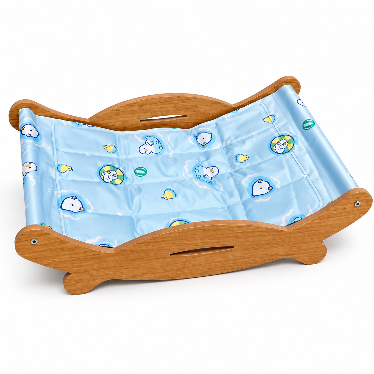 Cooling Gel Wooden Cat Hammock Bed