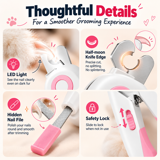 LED Cat Nail Clipper-Safety lock