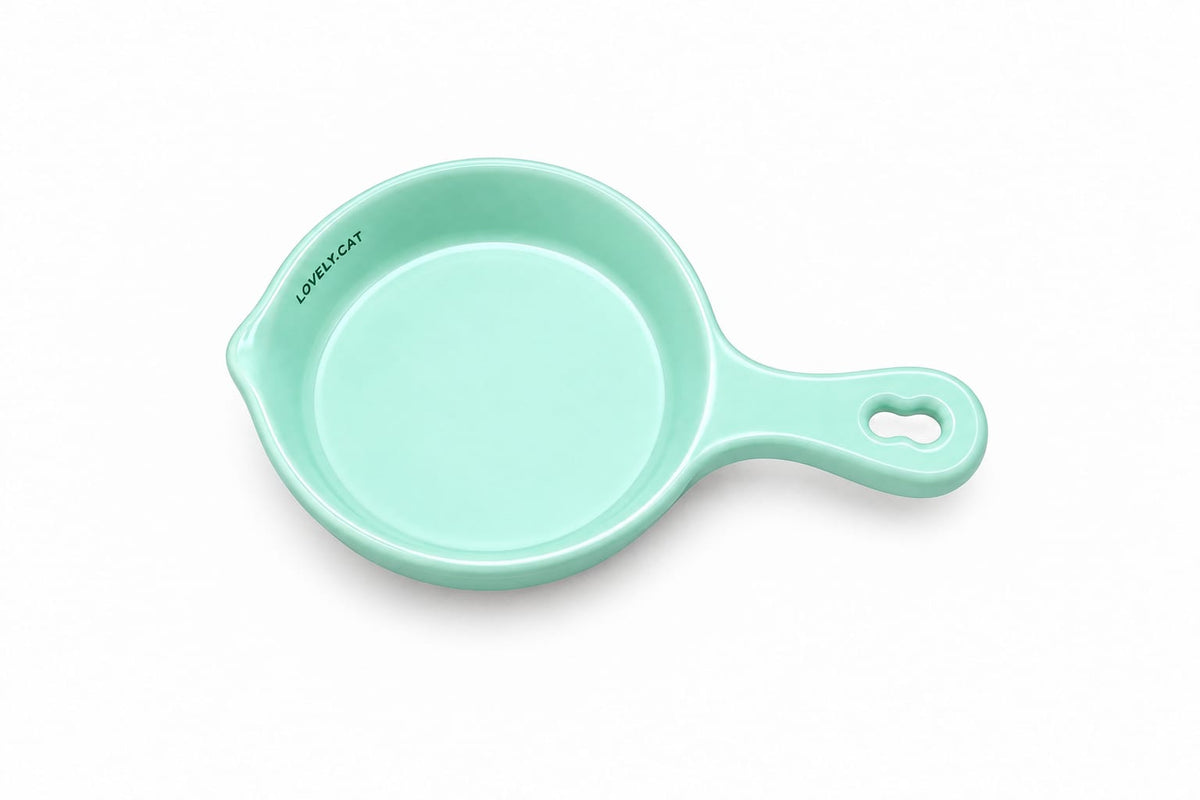 Ceramic Cat Feeding Bowl with handle Cb-05