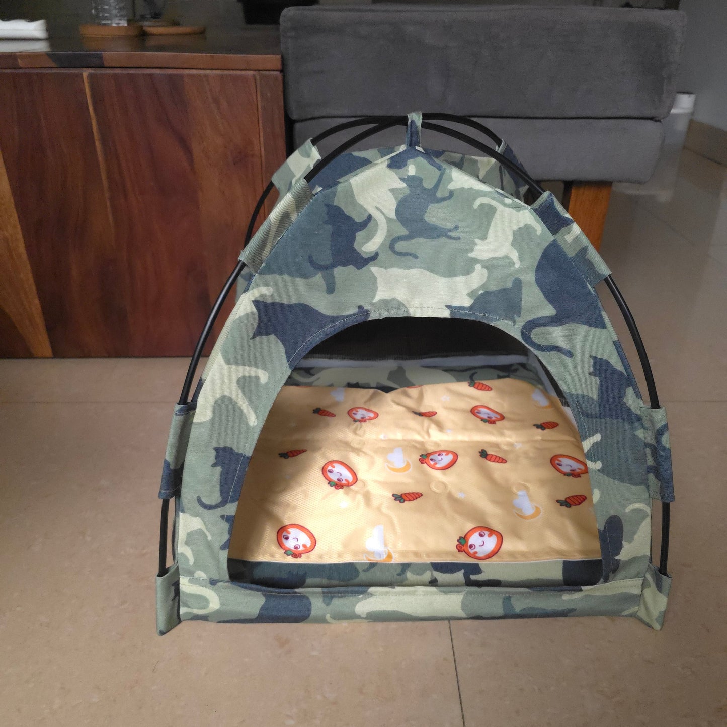 Foldable Cat Tent Bed | Cozy Indoor Hideout with Breathable Mesh Windows