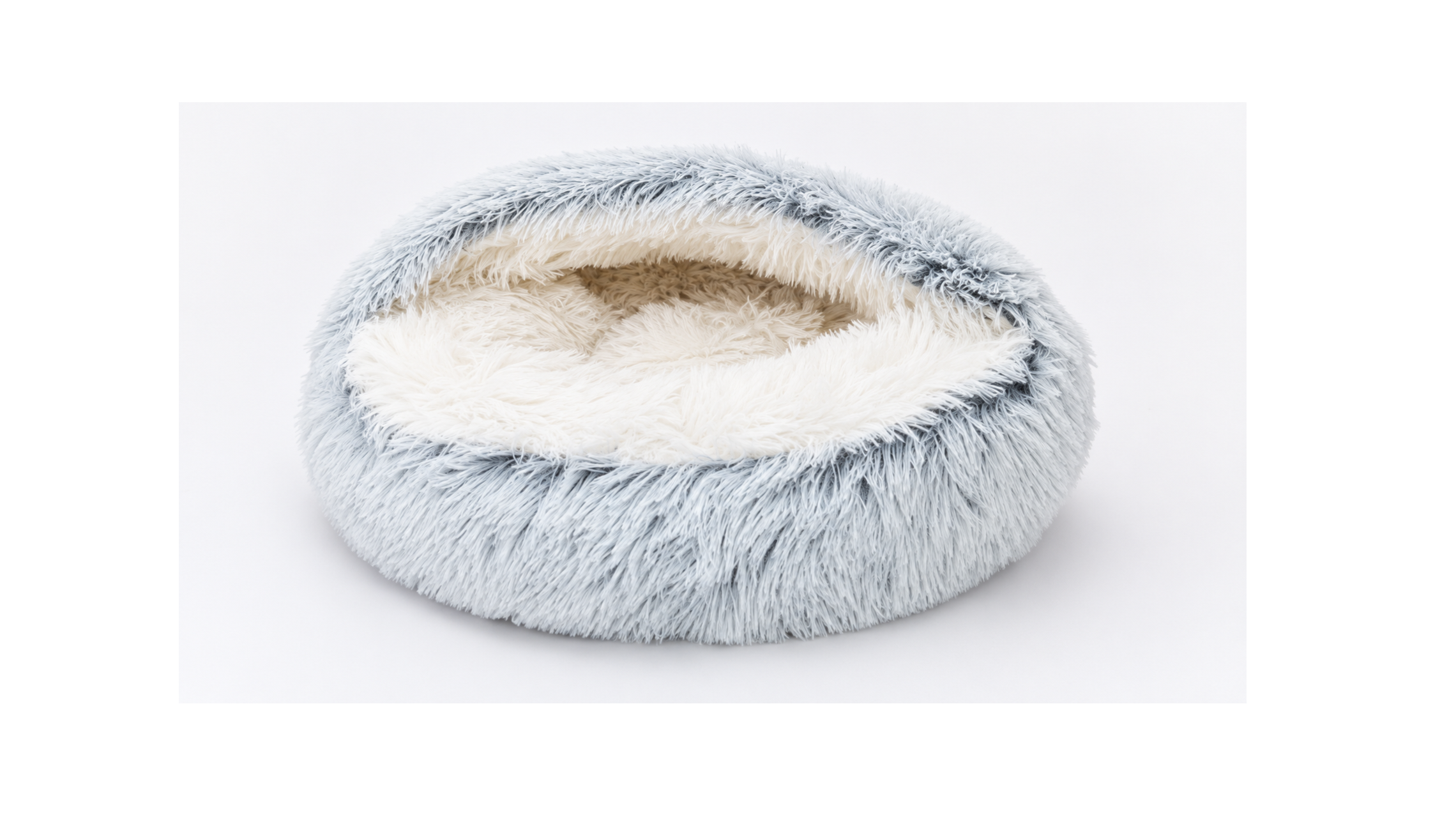 Cozy Cat Cave Bed - Ultra-Soft Plush Calming Pet Donut Hooded Bed
