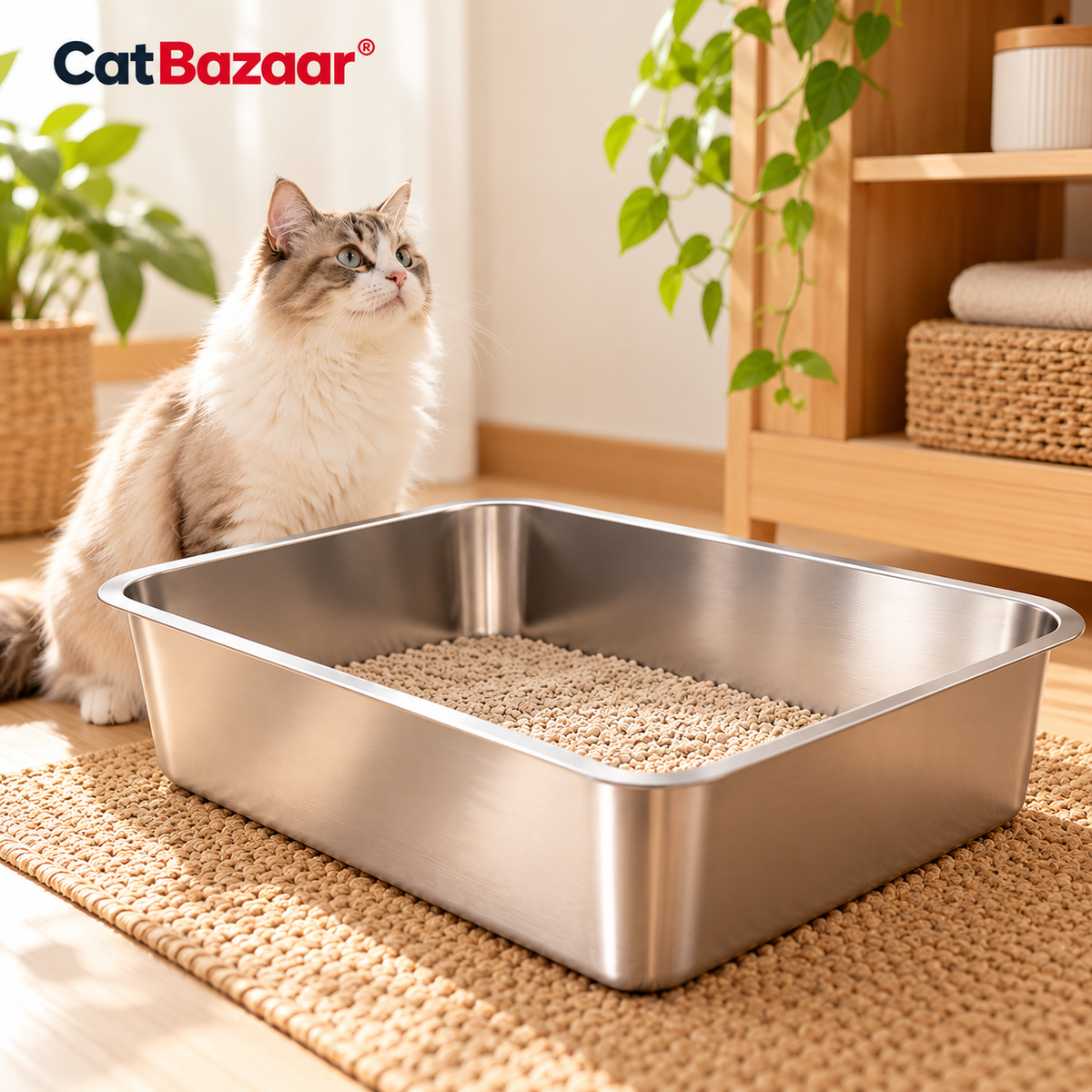 Cat Litter Tray 60 × 40 × 20 cm | CatBazaar
