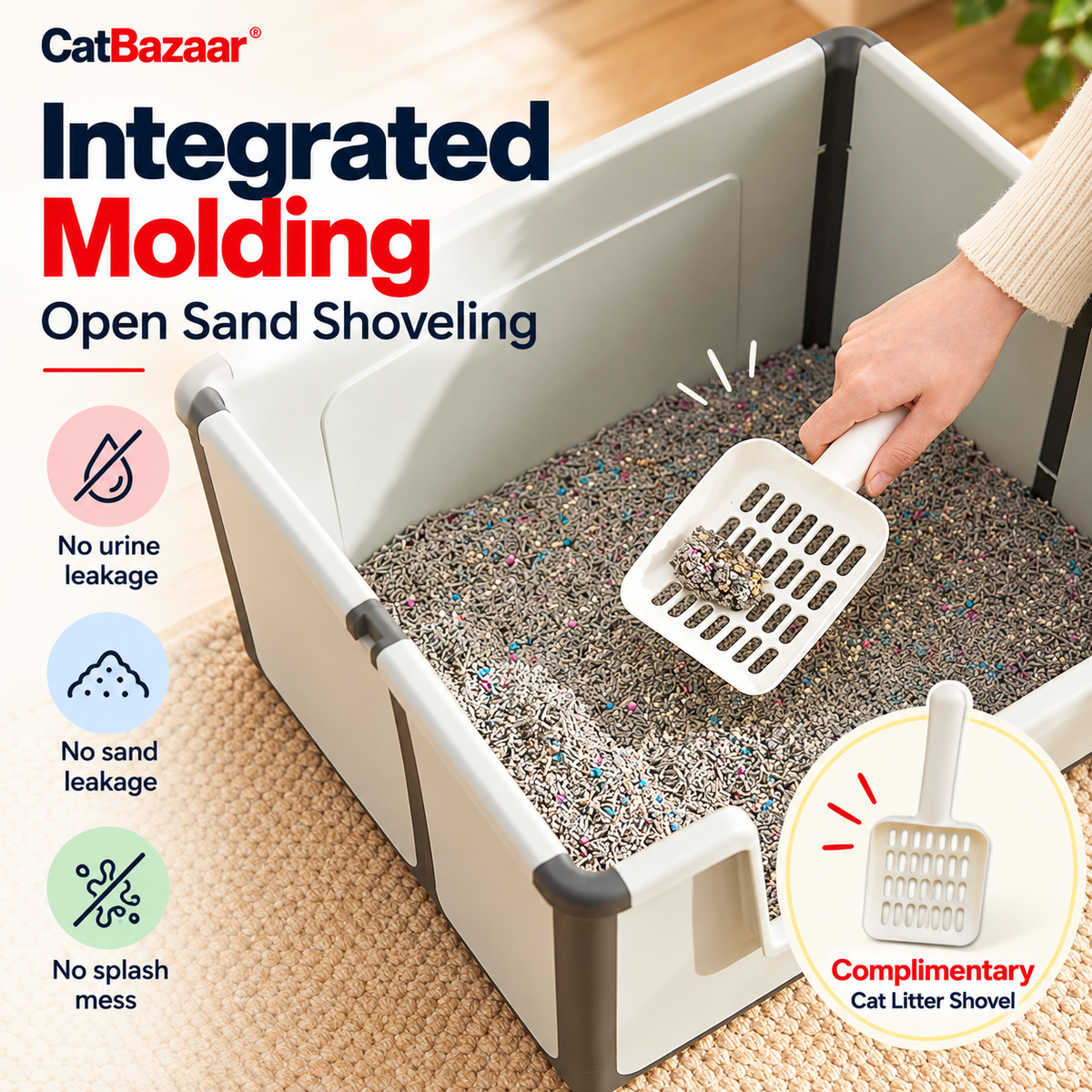 Foldable Cat Litter Box I Travel Litter Box