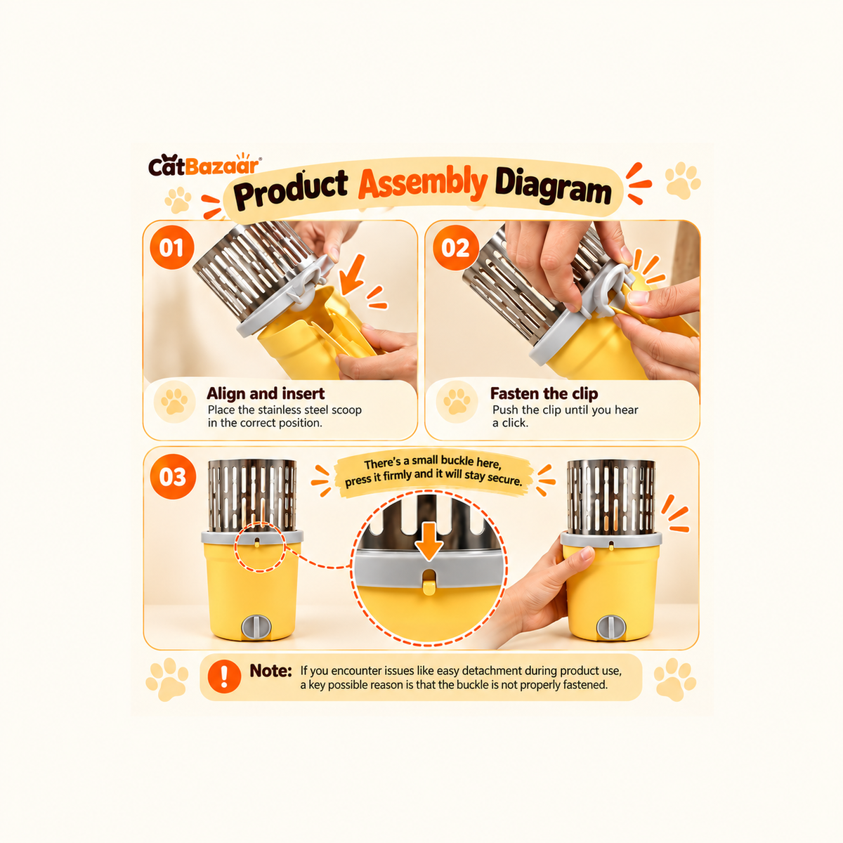 Self-Cleaning Cat Litter Scoop –Waste Bin