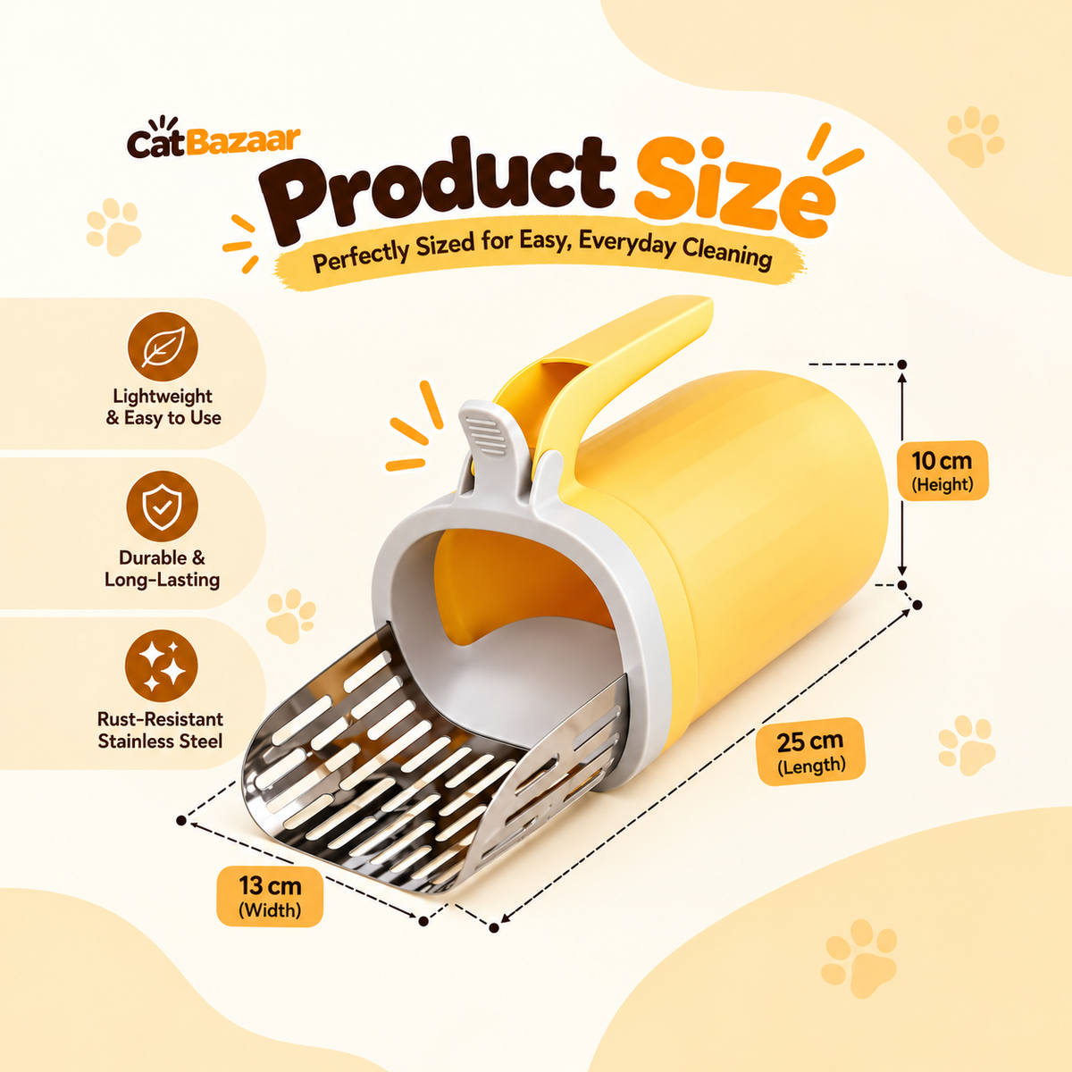Self-Cleaning Cat Litter Scoop –Waste Bin