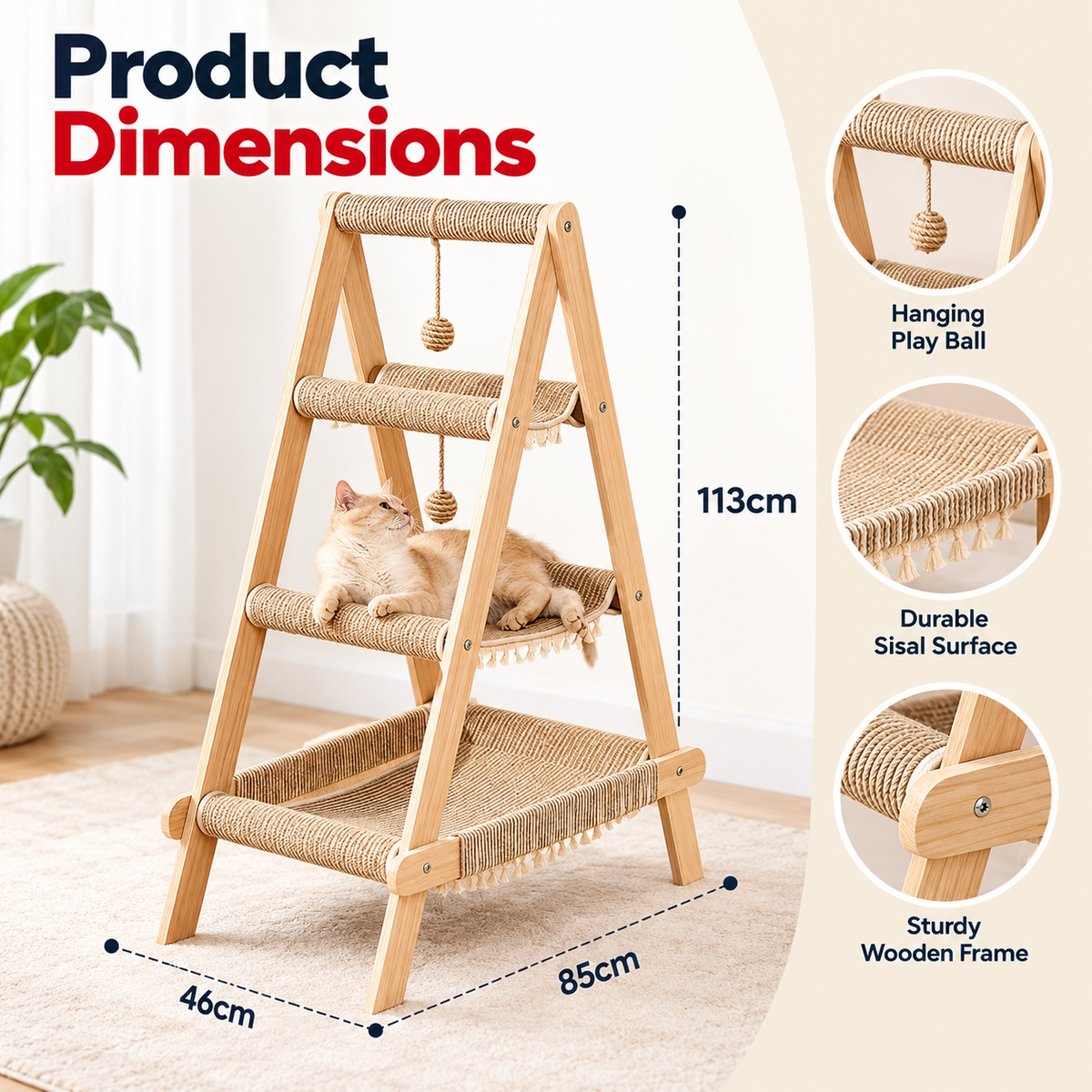Cat Climbing Frame – Scratch, Climb & Relax