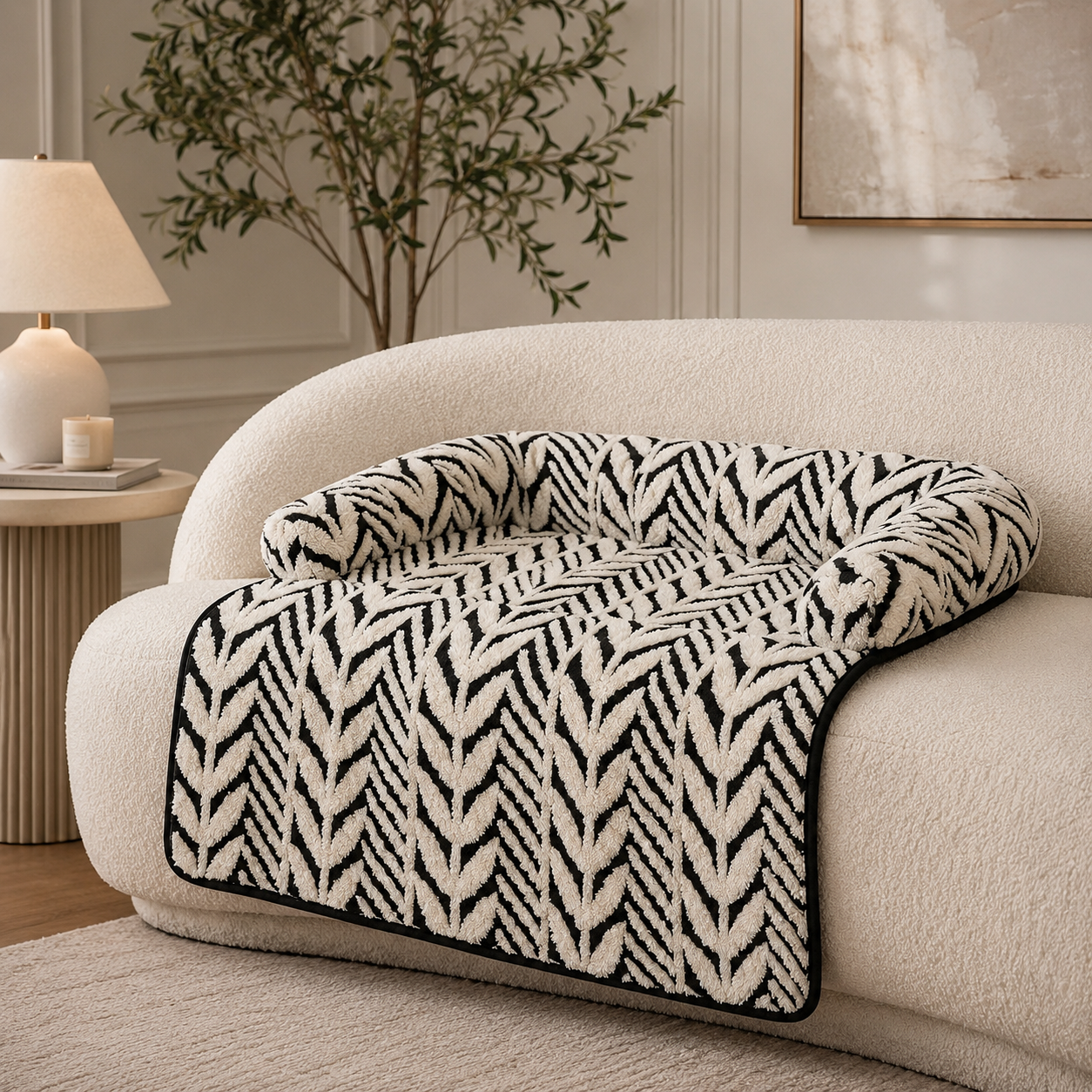 Plush Pet Sofa Protector Bed for Cats | Luxury Couch Cover