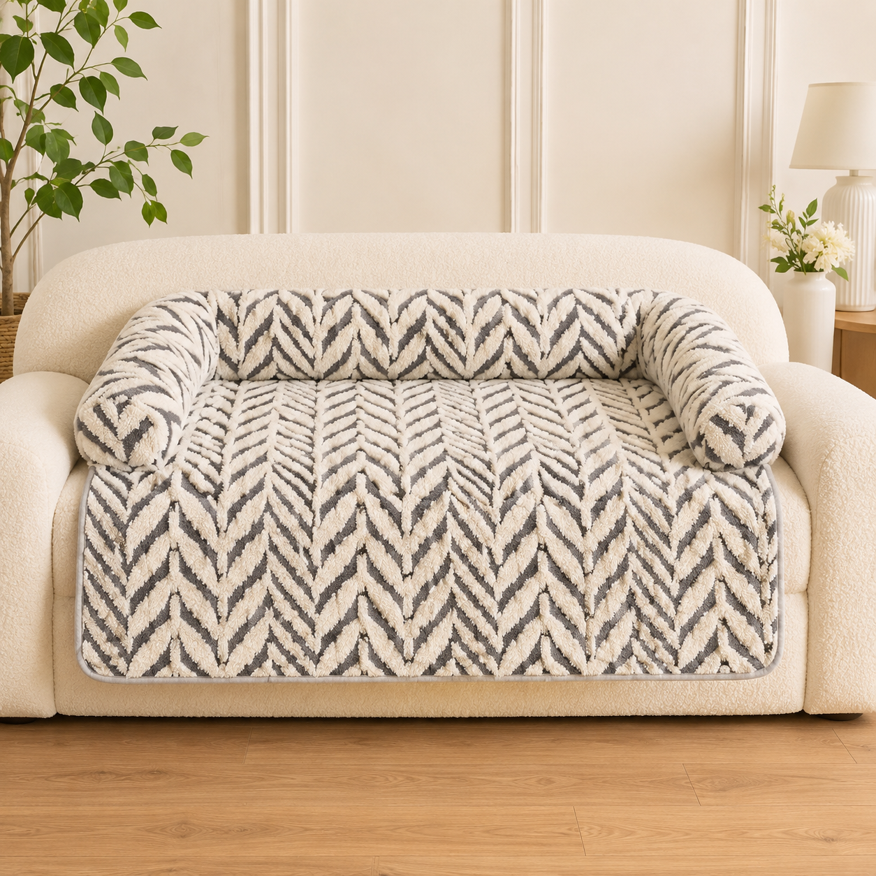 Plush Pet Sofa Protector Bed for Cats | Luxury Couch Cover