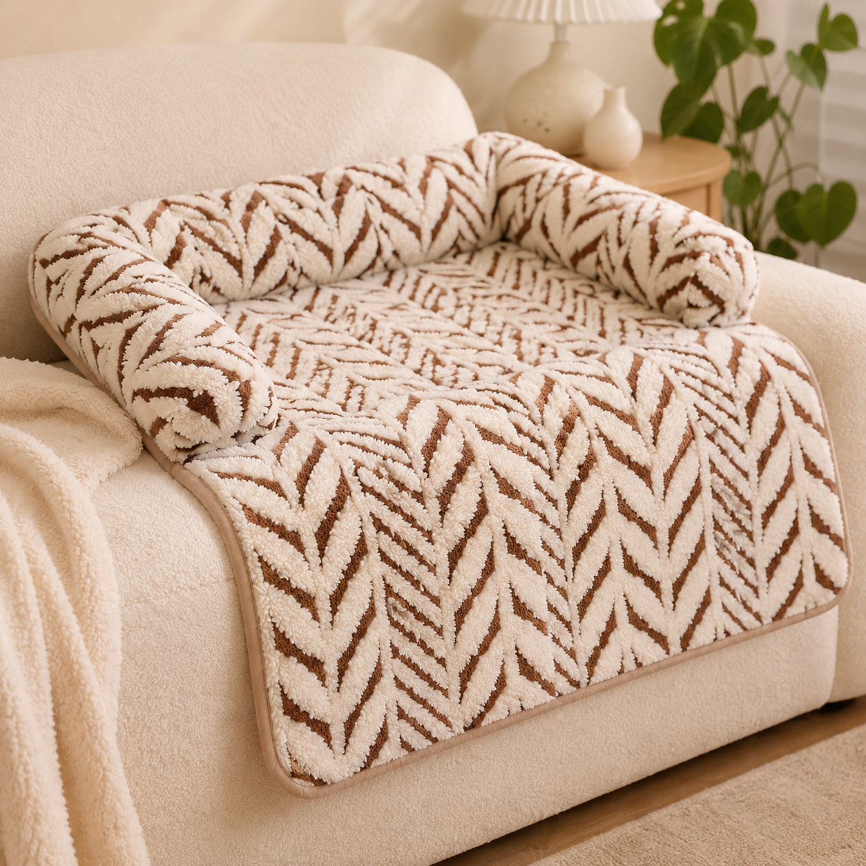 Plush Pet Sofa Protector Bed for Cats | Luxury Couch Cover