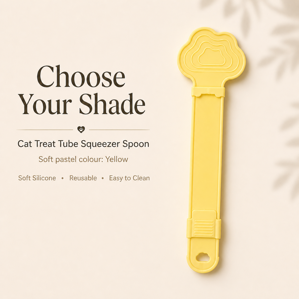 Cat Treat Tube Squeezer Spoon | Silicone Lickable Treat Feeder, Cream Treat Dispenser & Cat Snack Spoon