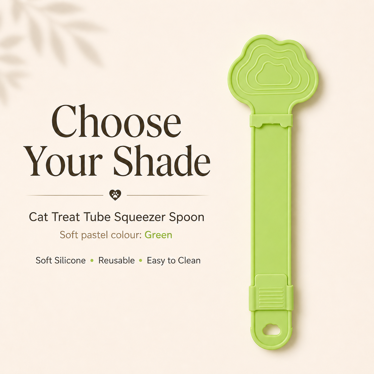 Cat Treat Tube Squeezer Spoon | Silicone Lickable Treat Feeder, Cream Treat Dispenser & Cat Snack Spoon