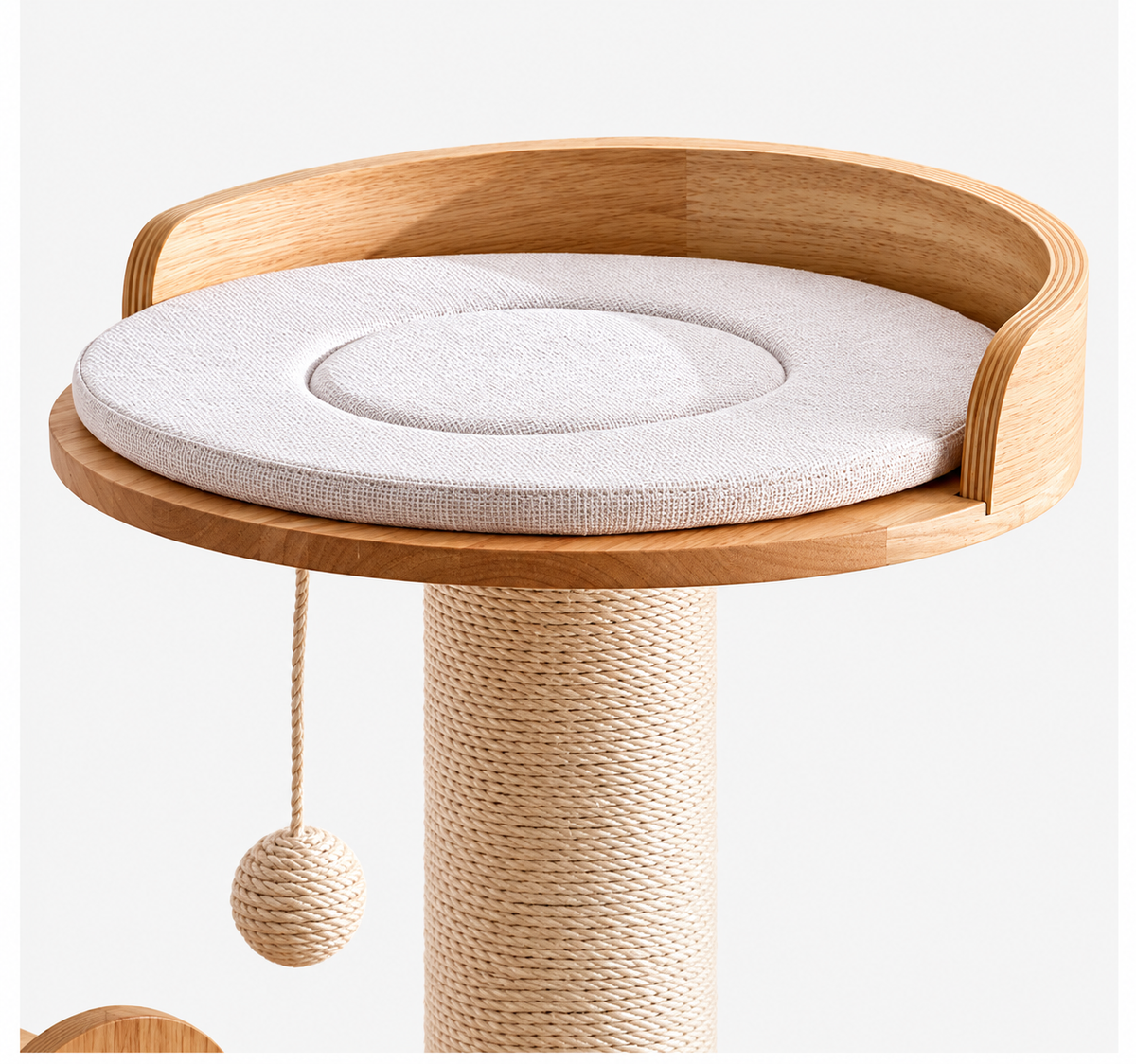 Solid Wood Multi-Level Cat Tower - 183cm