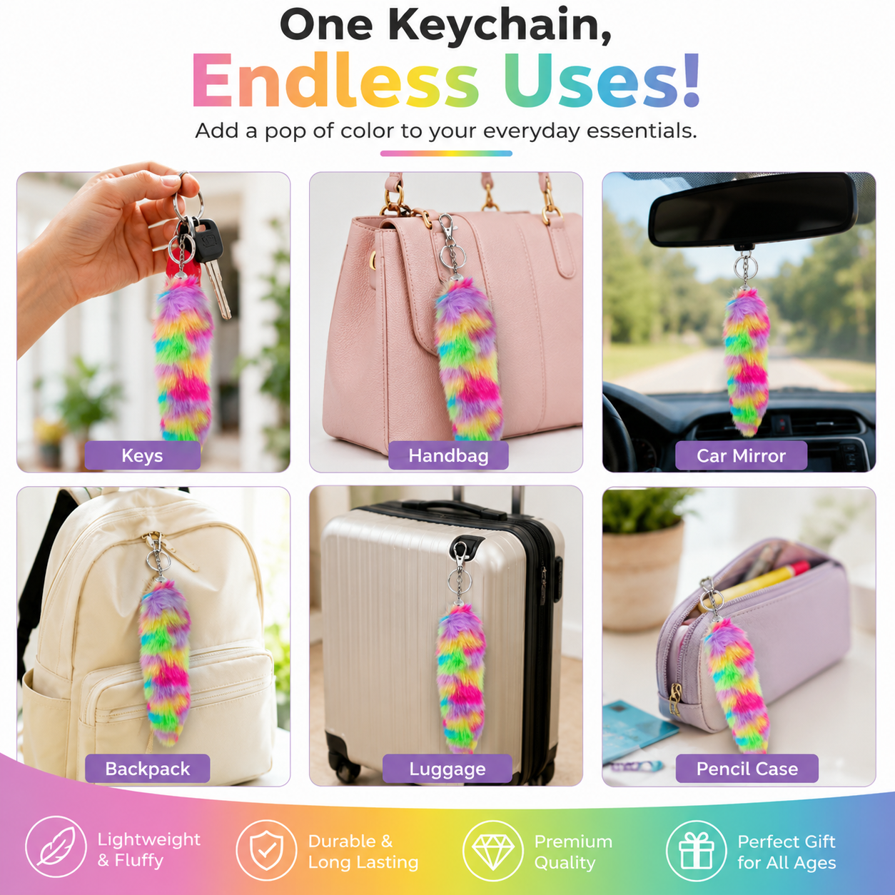 Fluffy Fur Keychain