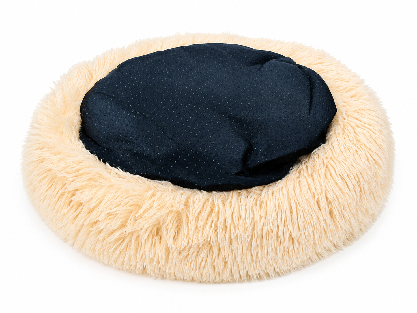 Cozy Cat Cave Bed - Ultra-Soft Plush Calming Pet Donut Hooded Bed