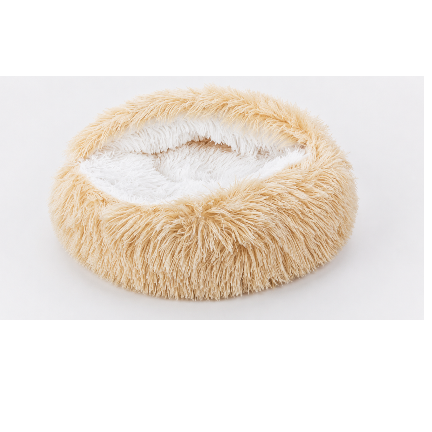 Cozy Cat Cave Bed - Ultra-Soft Plush Calming Pet Donut Hooded Bed