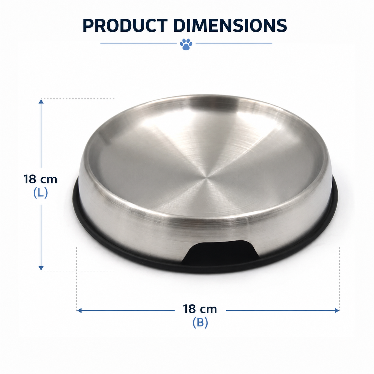 Stainless Steel Cat Bowl – Anti-Slip