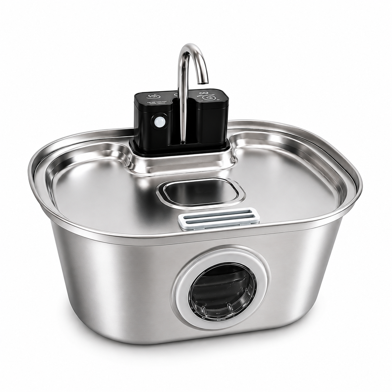 Smart Stainless Steel Cat Water Fountain – 3.2L Cordless Pet Water Dispenser with Triple Filtration, Motion Sensor, LED Indicator & Ultra-Quiet Pump