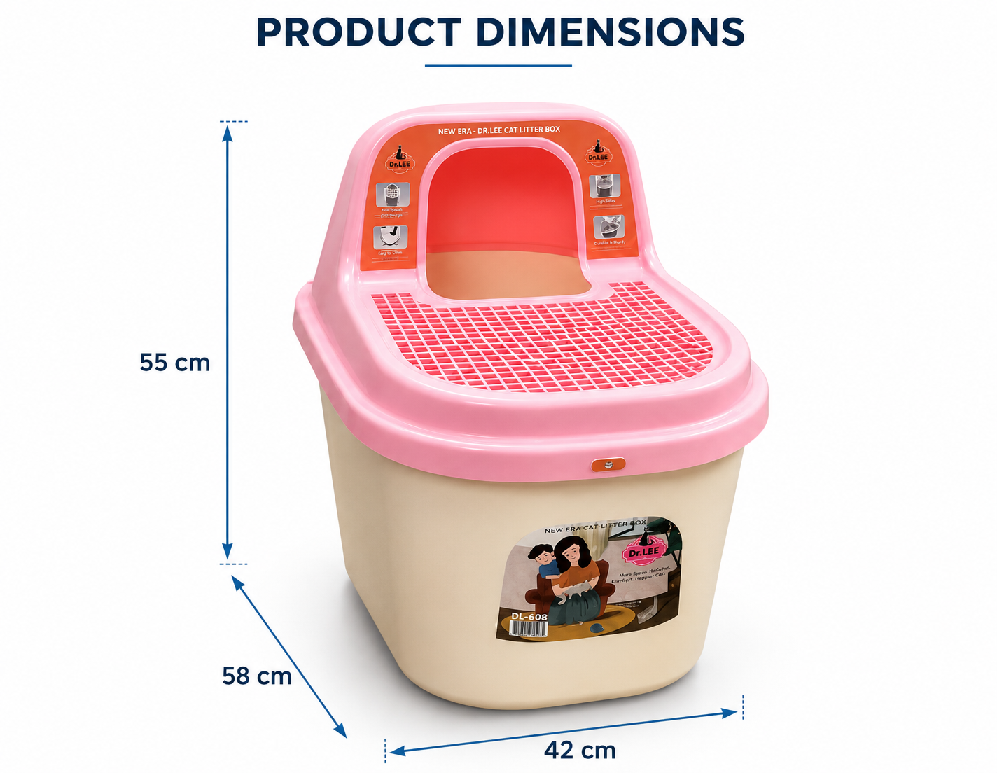 Enclosed Cat Litter Box with Hood