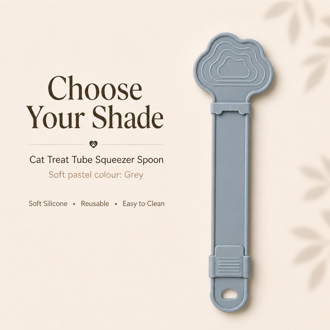 Cat Treat Tube Squeezer Spoon | Silicone Lickable Treat Feeder, Cream Treat Dispenser & Cat Snack Spoon