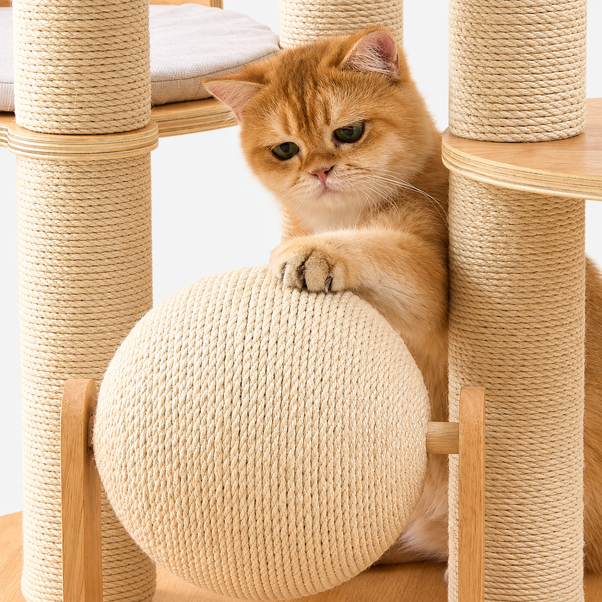 Multi-Level Cat Tree with Scratching Posts & Hammock