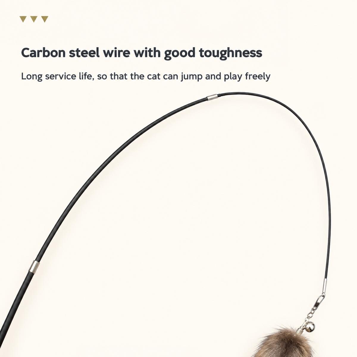 Retractable Cat Teaser Wand with Fluffy Toy