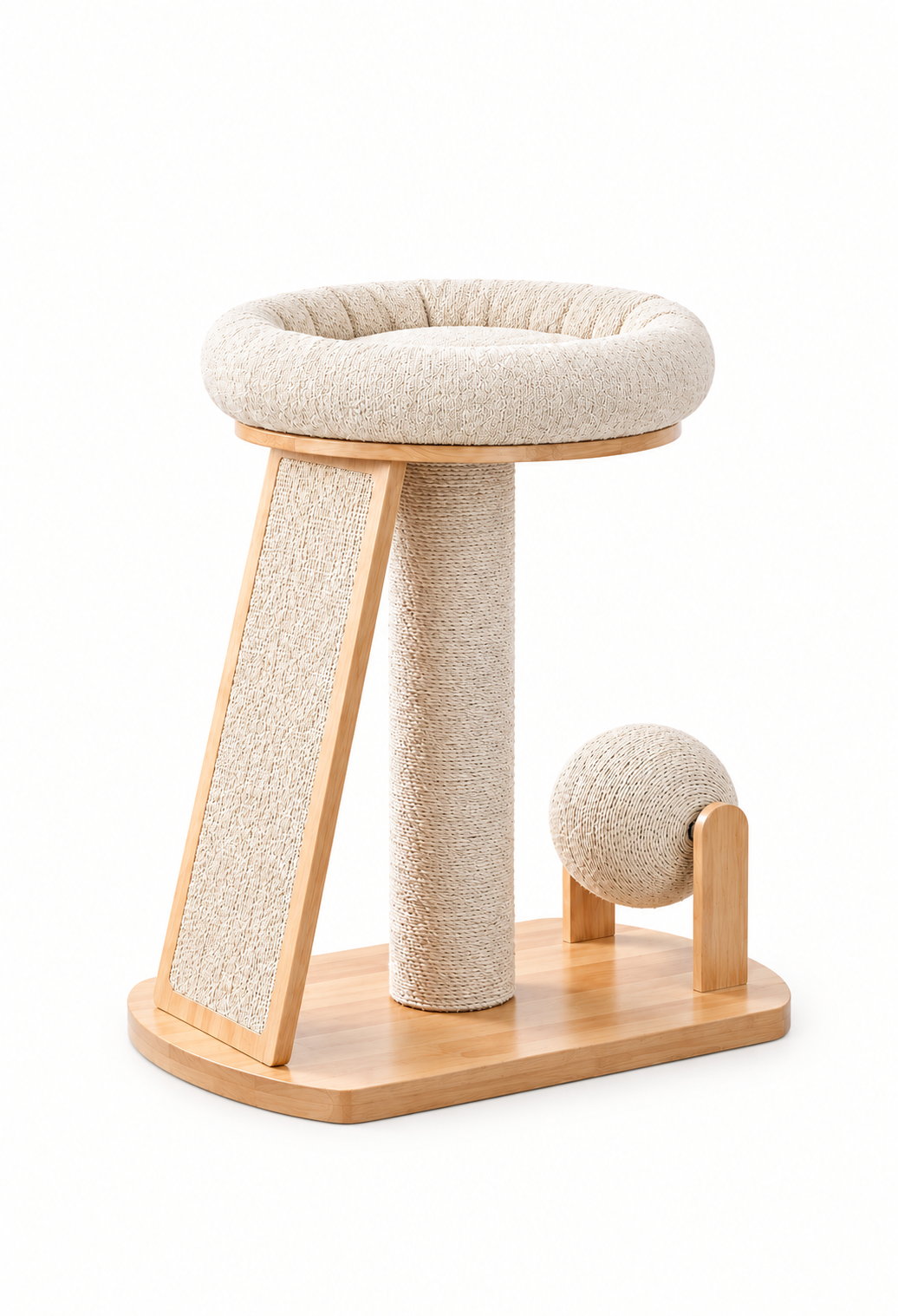 Cat Scratching Post with Bed & Ball Toy