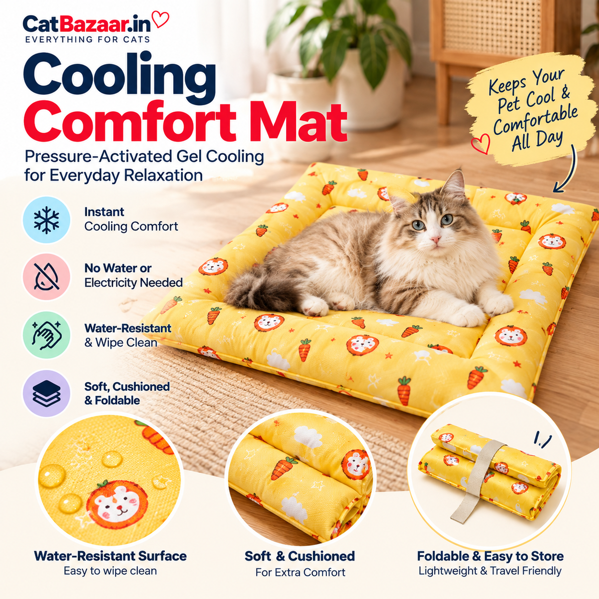 Cooling Comfort Mat for Cats & Small Pets