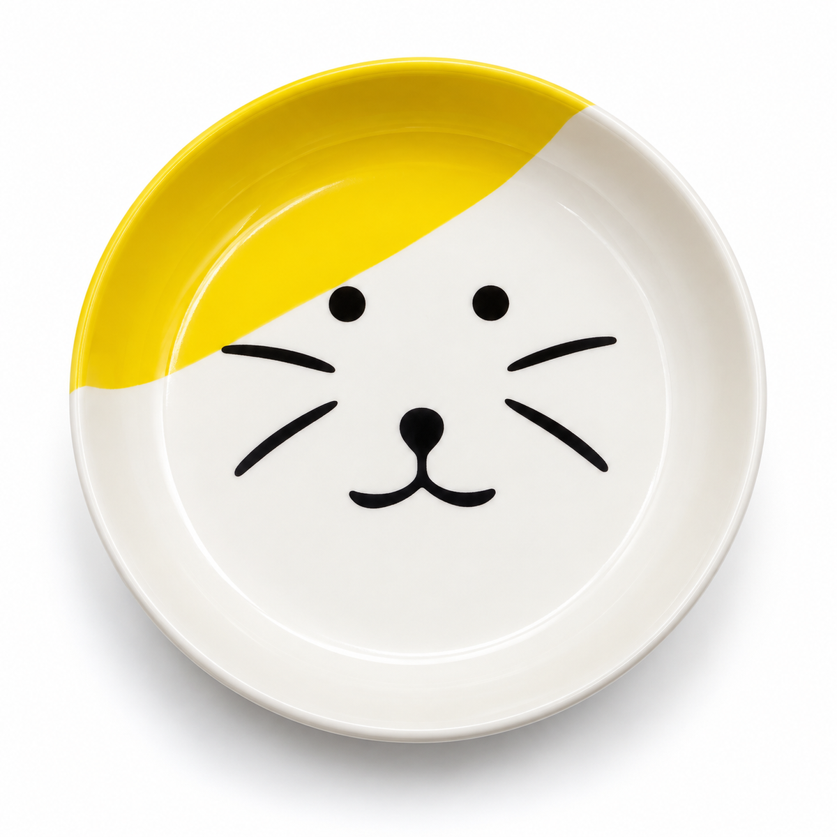 Cute Cat Face Ceramic Feeding Plates
