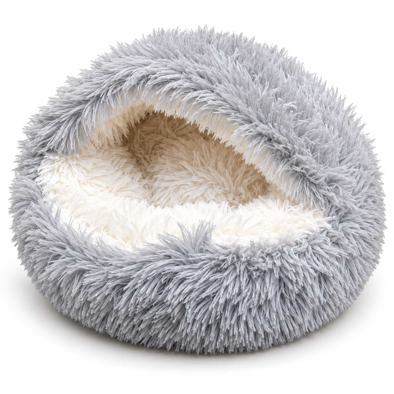 Cat Cave Bed – Soft Plush Hooded Ideal for Small Cats