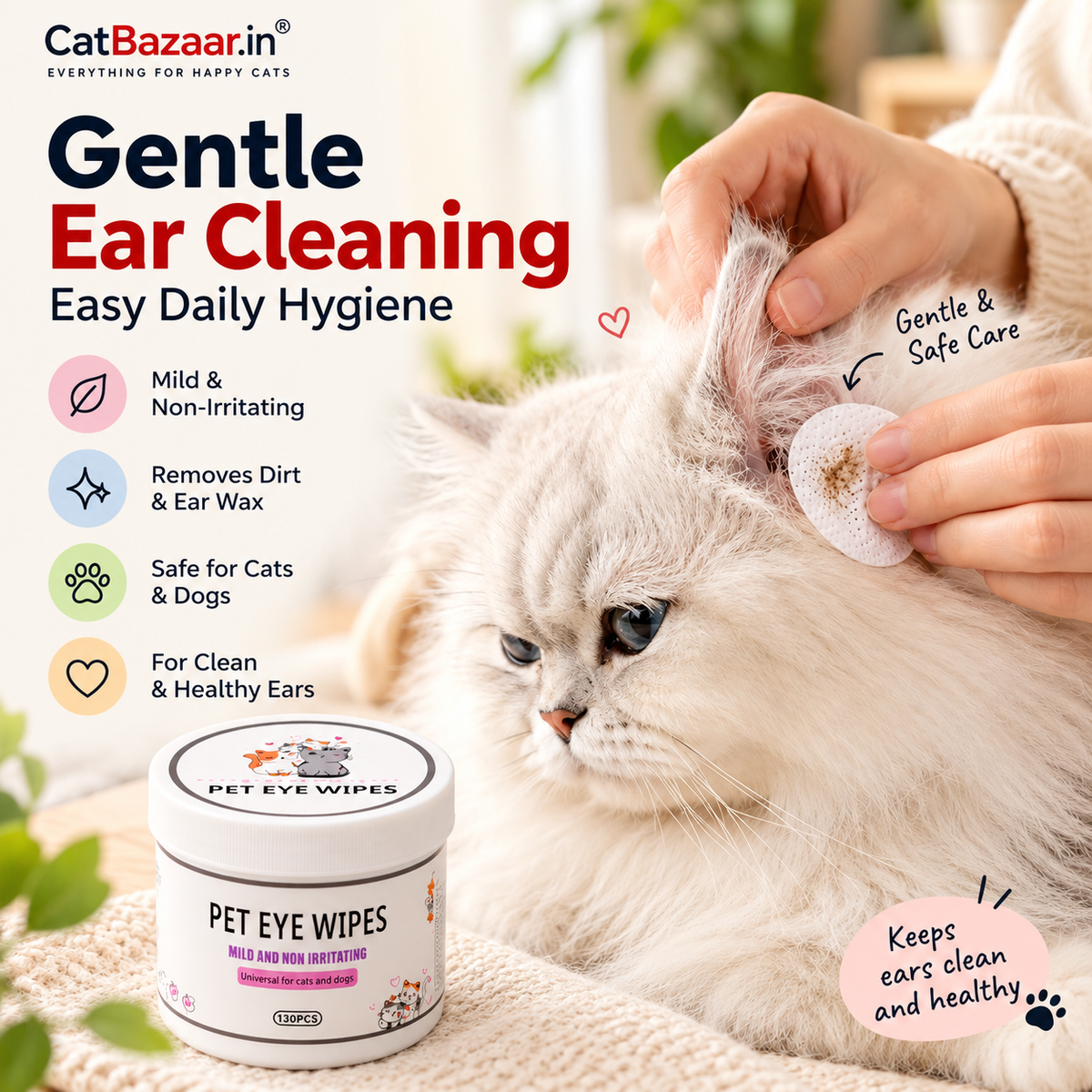 Pet Eye Wipes – 130 PCS