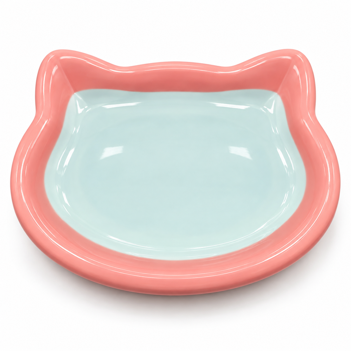 Cat-Shaped Ceramic Feeding Bowl  Small| 14.8 Cm