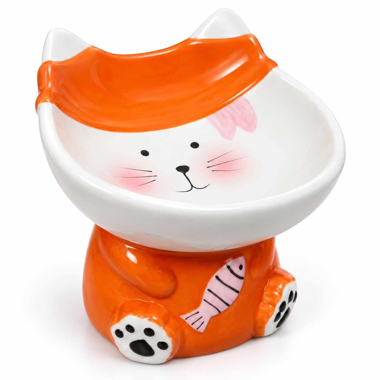 Elevated Ceramic Cat Food Bowl