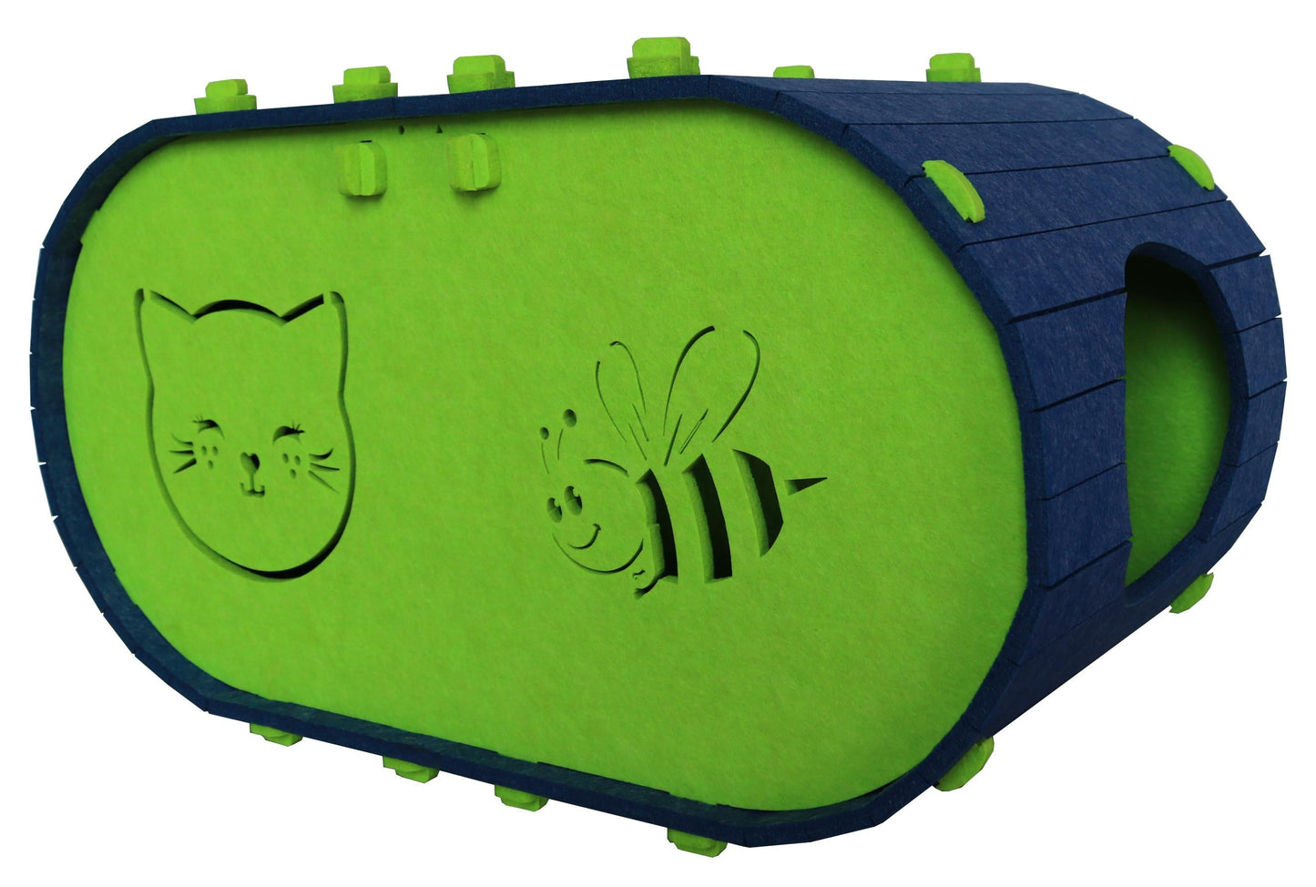 Interactive Felt Cat Tunnel House – Scratch, Play & Rest Space for Cats