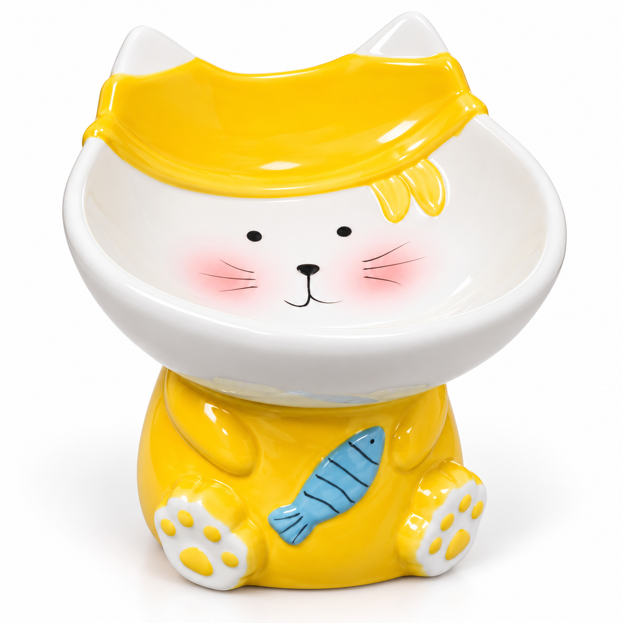 Elevated Ceramic Cat Food Bowl