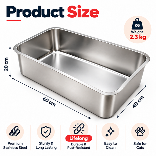 Cat Litter Tray 60 × 40 × 20 cm | CatBazaar