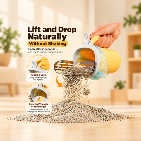 Self-Cleaning Cat Litter Scoop –Waste Bin