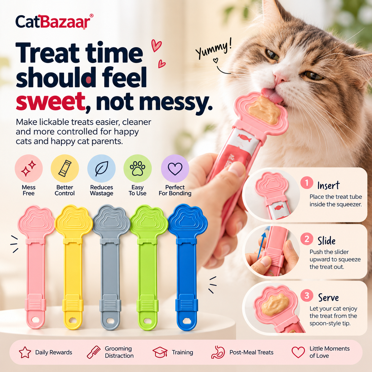Cat Lickable Treat Squeezer Spoon