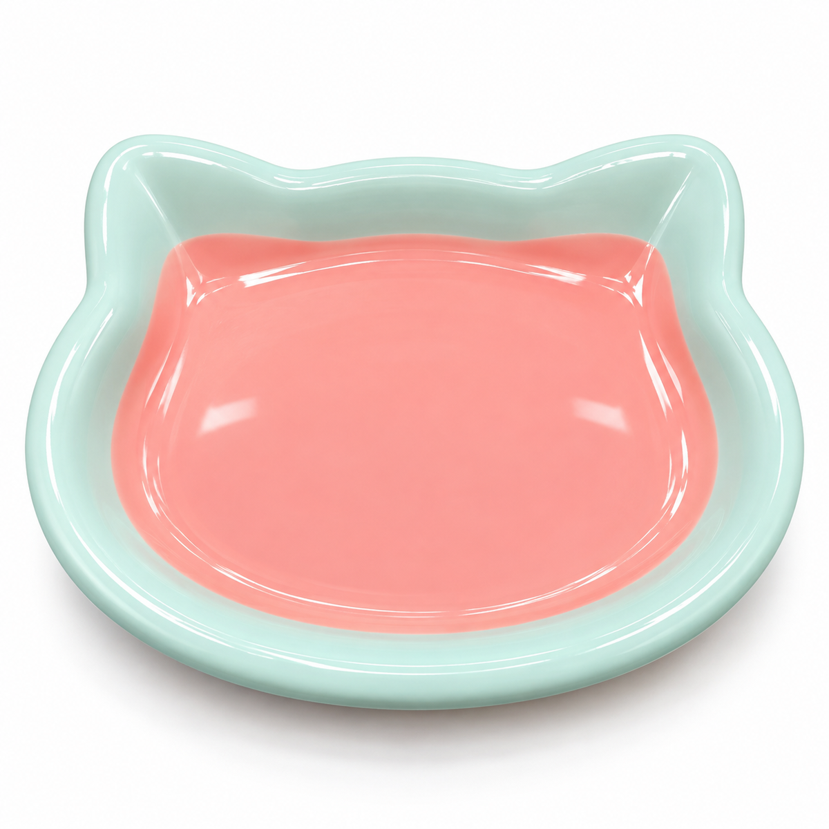 Cat-Shaped Ceramic Feeding Bowl  Small| 14.8 Cm