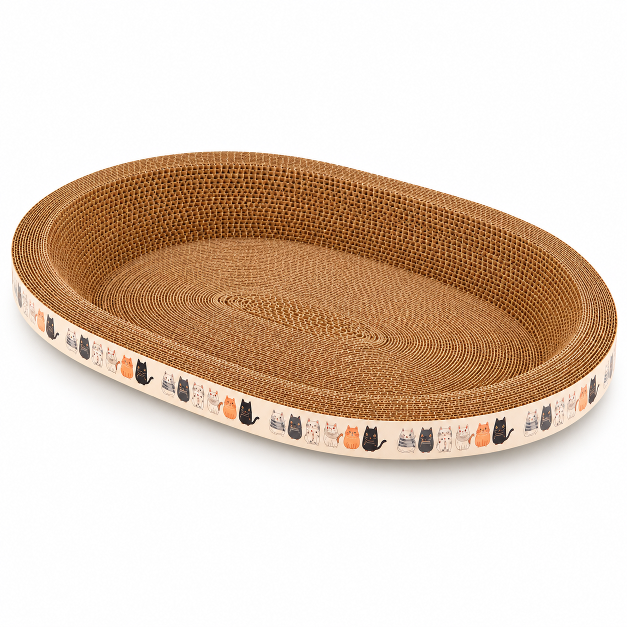Oval Cat Scratcher Bed – Scratch & Rest