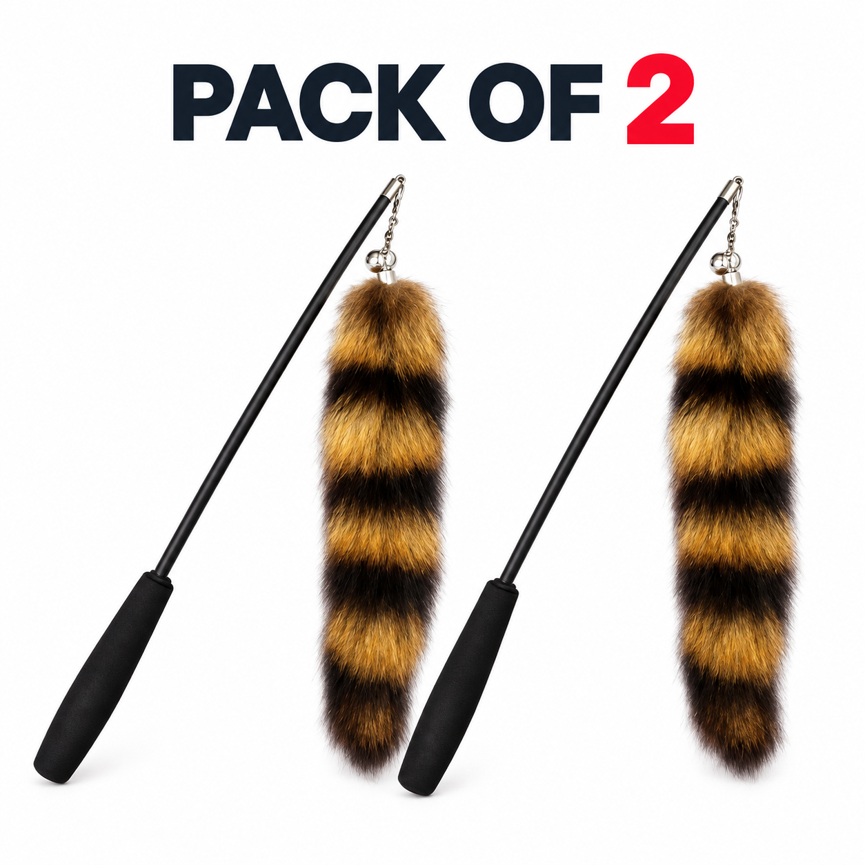Retractable Cat Teaser Wand with Fluffy Toy