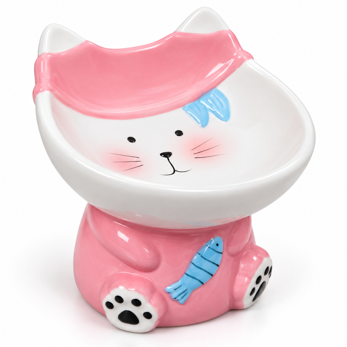 Elevated Ceramic Cat Food Bowl