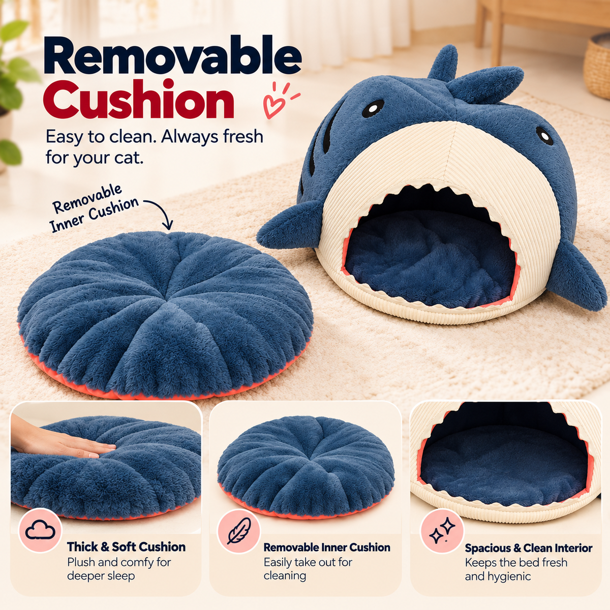 Shark Cat Cave Bed – Hideout
