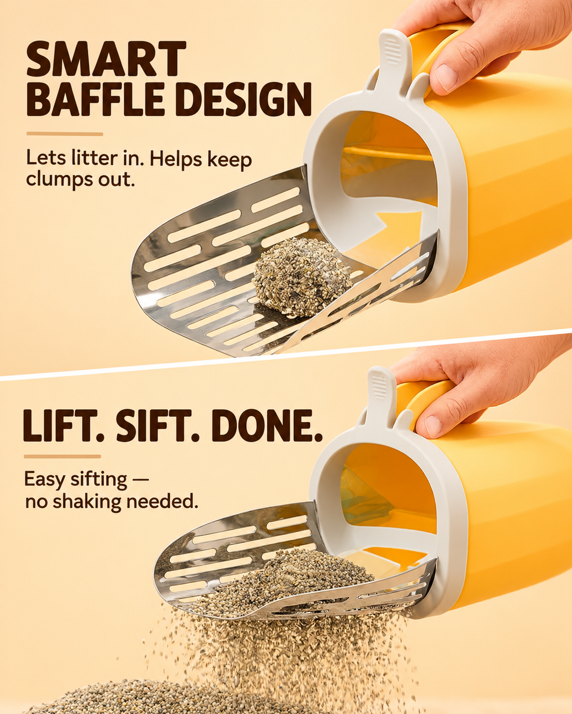 Self-Cleaning Cat Litter Scoop –Waste Bin