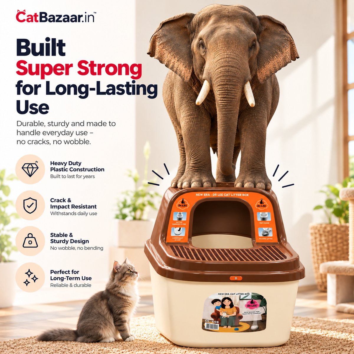 Enclosed Cat Litter Box