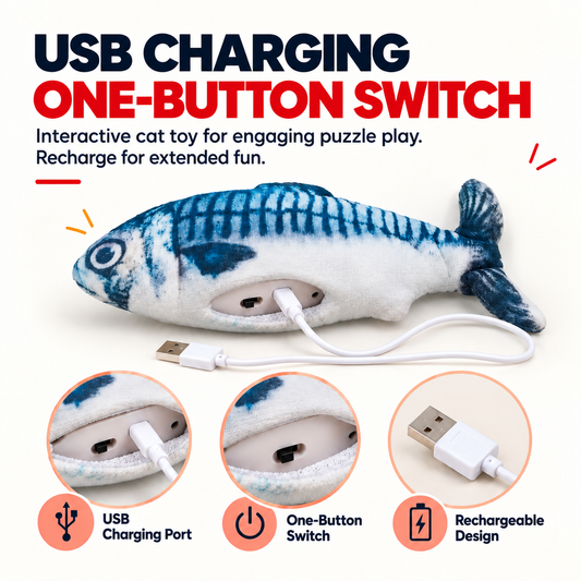 Flopping Fish Cat Toy – USB Rechargeable
