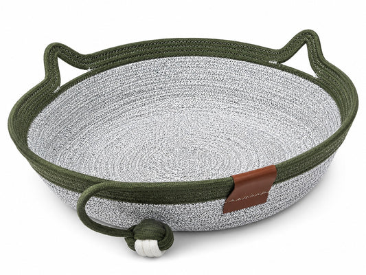 Woven Cotton Rope Cat Basket Bed | Eco-Friendly